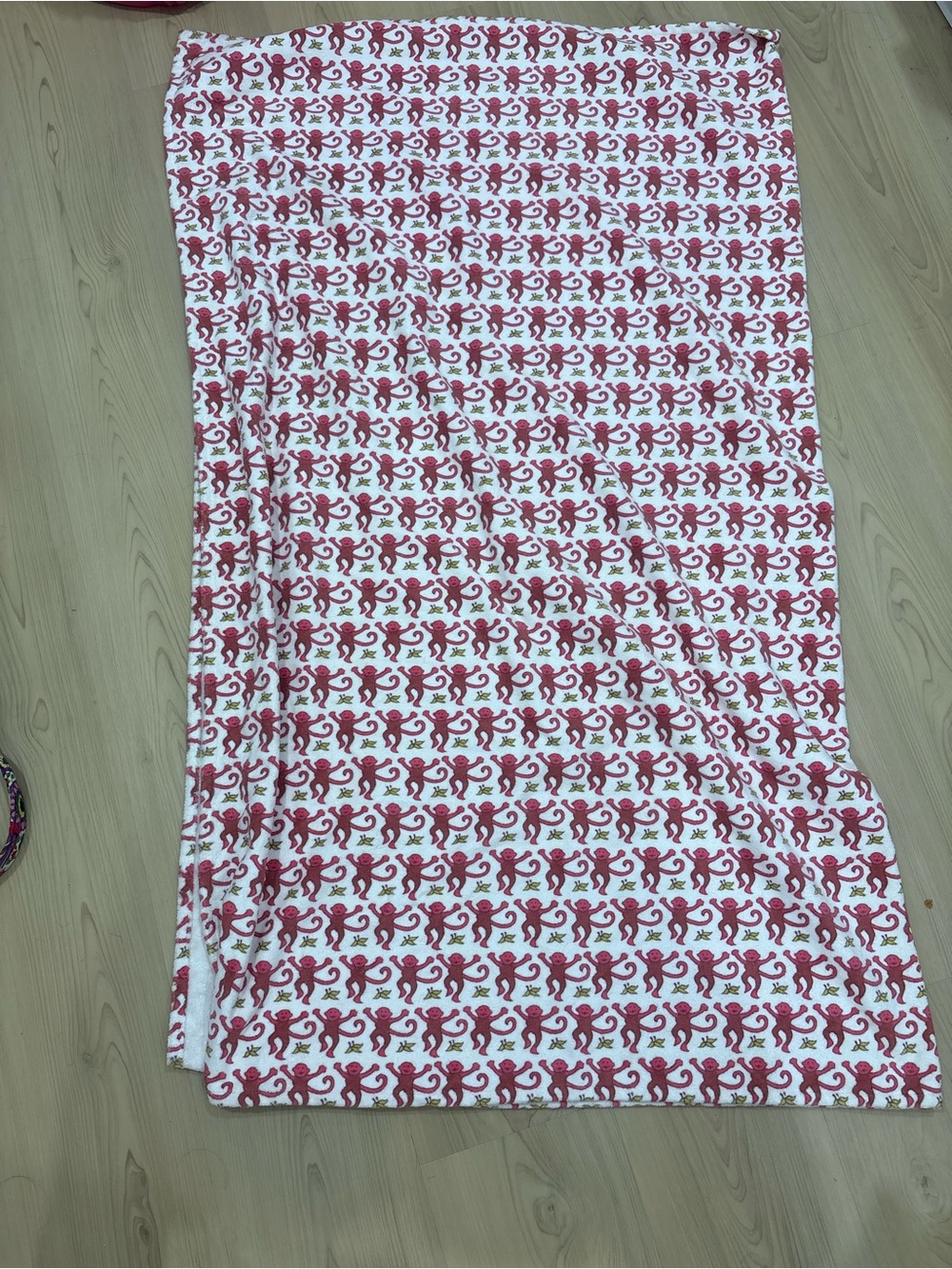 Red Patterned Plush Throw Blanket by